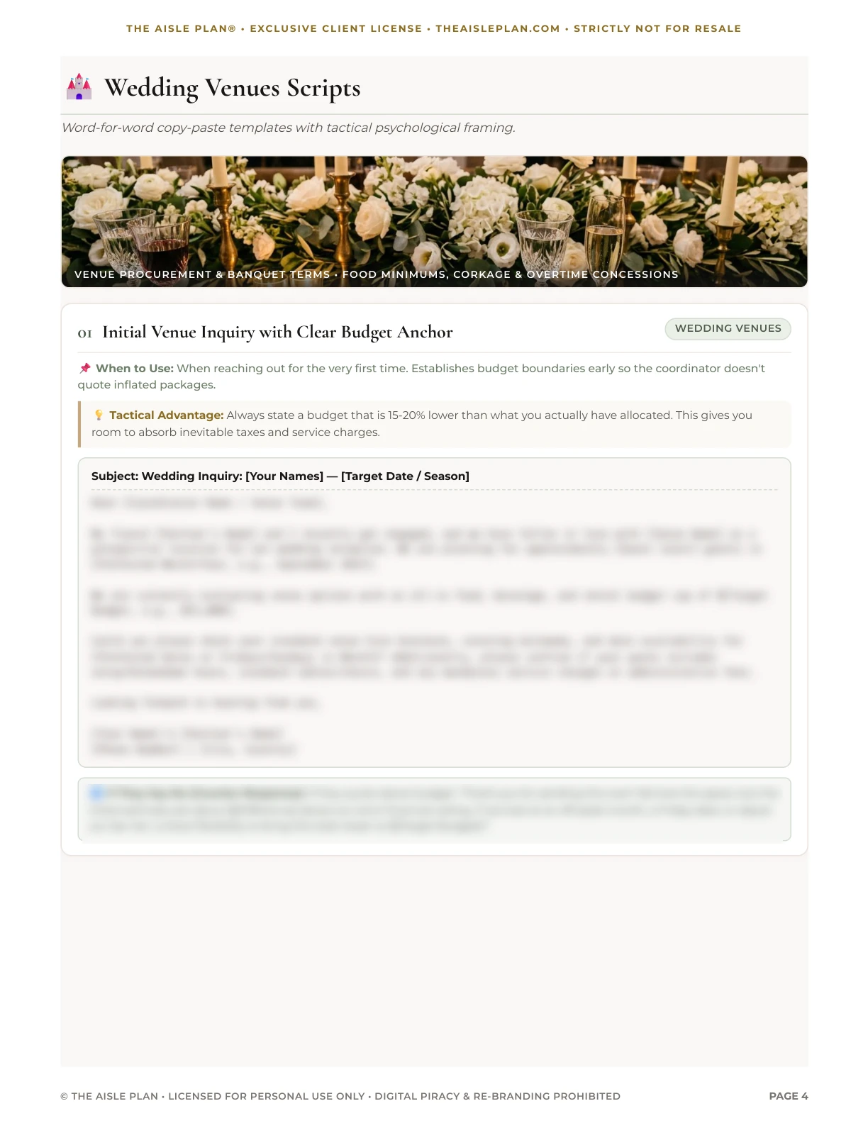 Venue Procurement & Corkage