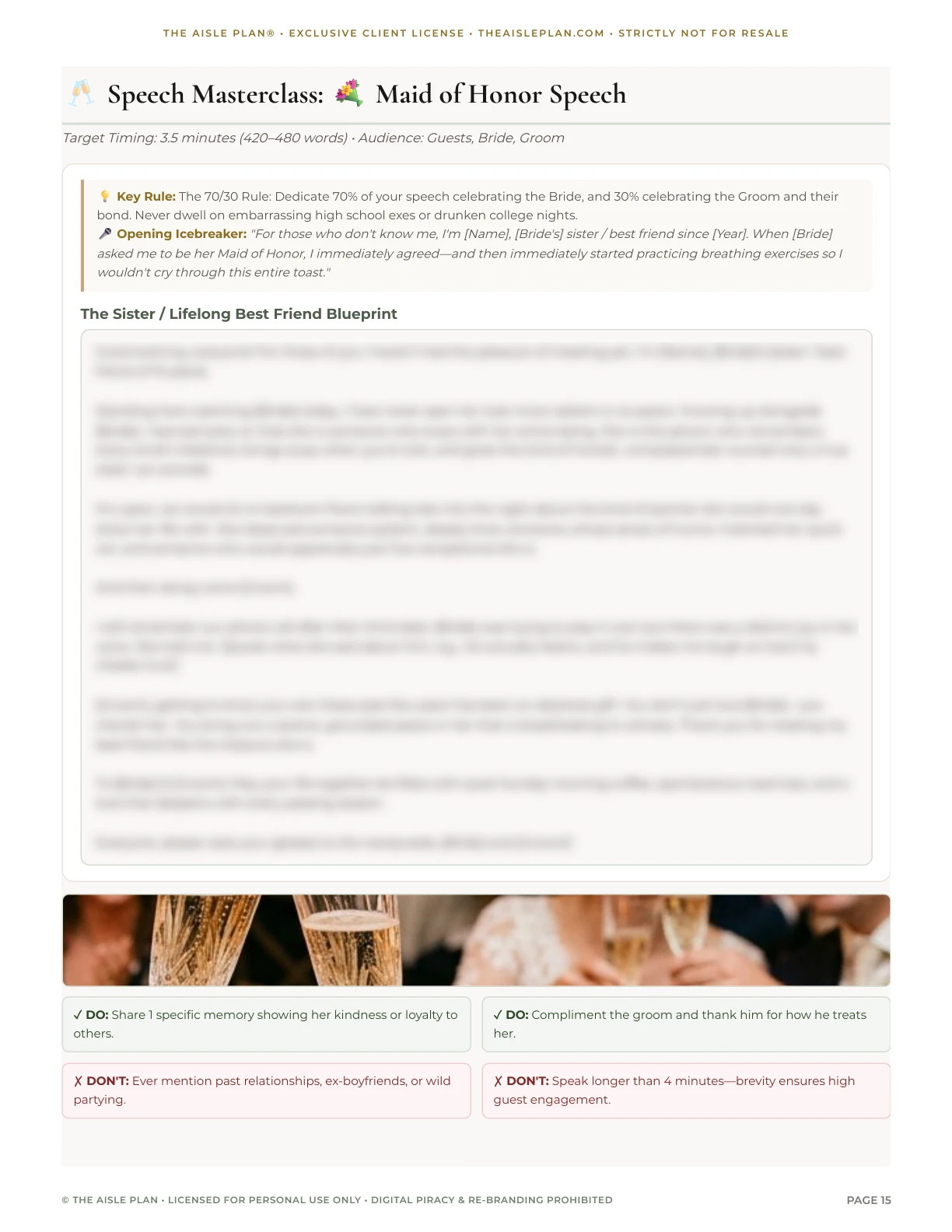 Maid of honor speech and wedding toast guide preview